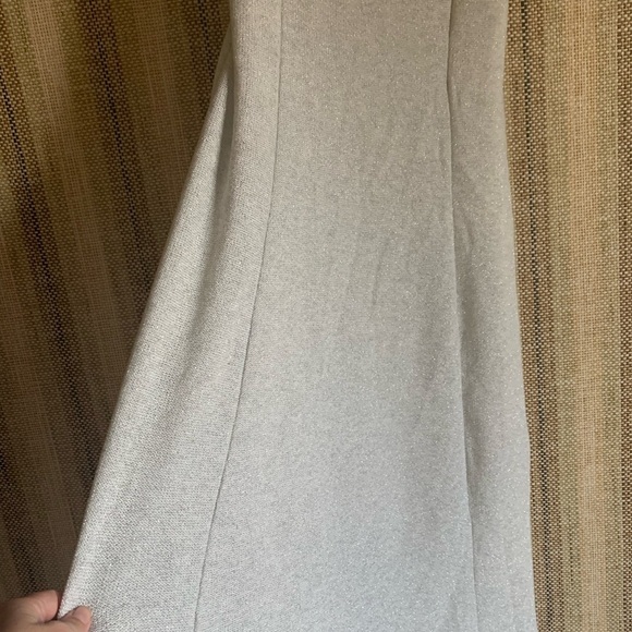 ZARA Formal Dress Midi Women Size M Silver Cocktail Dress Outfit Fashion - Picture 4 of 4